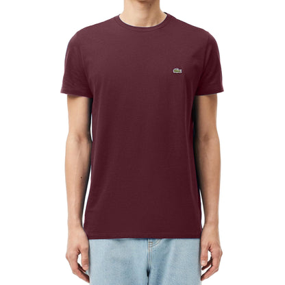 HOTLacoste Men's Short Sleeve Pima Jersey Crew Neck Tee