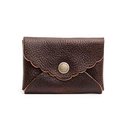 HOTPortland Leather Goods Mini Daisy Wallet for Women – Handmade from the Finest Full-Grain Hides – Features Envelope Design with Snap Closure – Honey