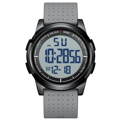 HOTGOLDEN HOUR Ultra-Thin Minimalist Sports Waterproof Digital Watches Men with Wide-Angle Display Rubber Strap Wrist Watch for Men Women