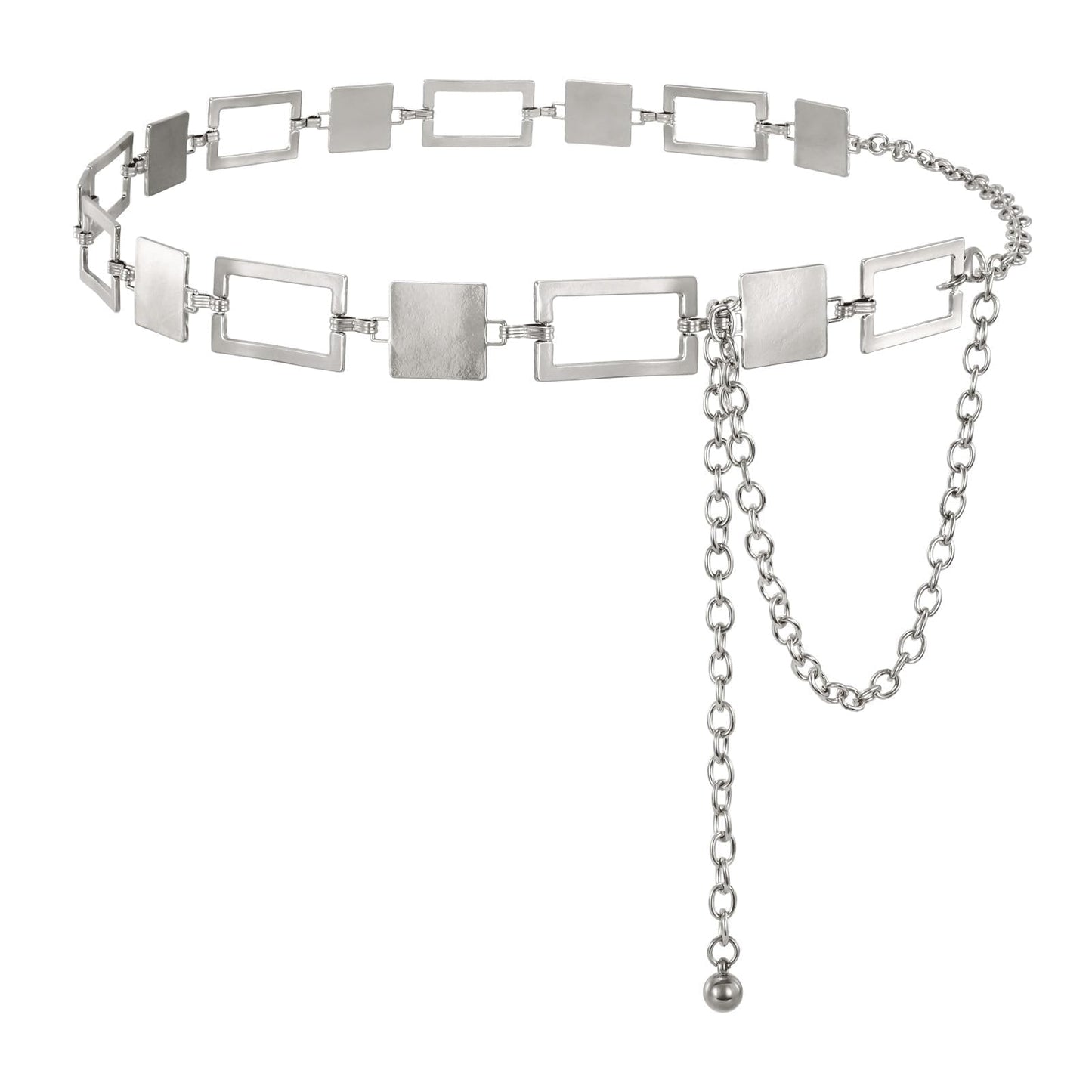 HOTWHIPPY Metal Waist Chain Belt Women Adjustable Body Link Belts Ladies Fashion Chain for Jeans Dress