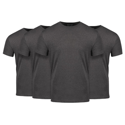 HOTFresh Clean Threads Men's Crew Neck T-Shirts – Short Sleeve, Fitted Style, Soft Cotton-Poly Blend, Tag-Free Comfort