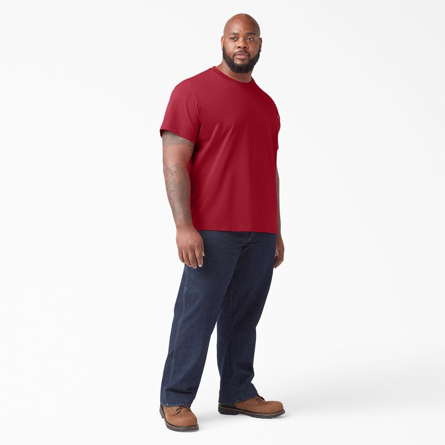 HOTDickies Men's Heavyweight Heathered Short Sleeve Pocket T-Shirt