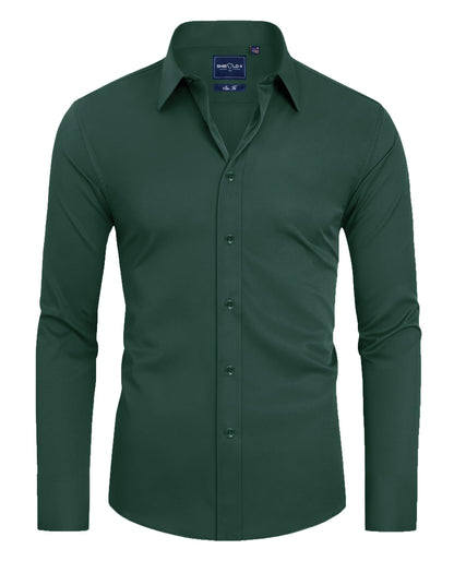 HOTAlimens & Gentle Slim Fit Dress Shirts for Men Long Sleeve Stretch Stain Proof Wrinkle Free Button Down Shirts Formal Shirts