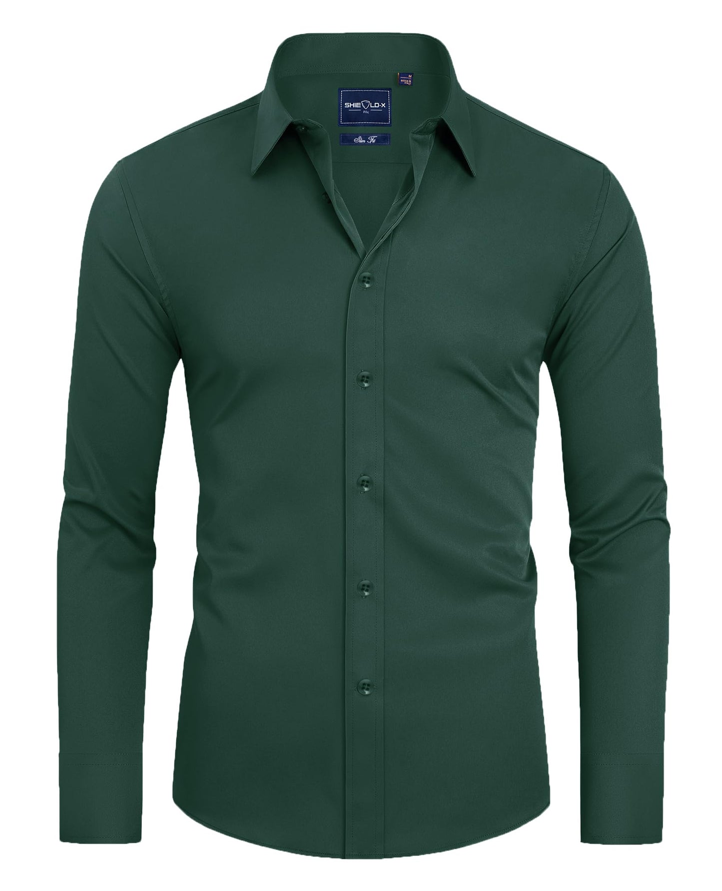 HOTAlimens & Gentle Slim Fit Dress Shirts for Men Long Sleeve Stretch Stain Proof Wrinkle Free Button Down Shirts Formal Shirts