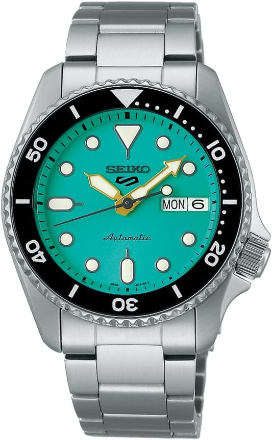 HOTSEIKO 5 Sports SRPK33 10 ATM Water Resistant 38.0mm Vibrant Green Dial Automatic Men's Watch