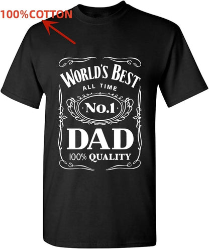 HOTWorld´s Best No. 1 Dad Daddy Father Day giftsT-Shirt Black