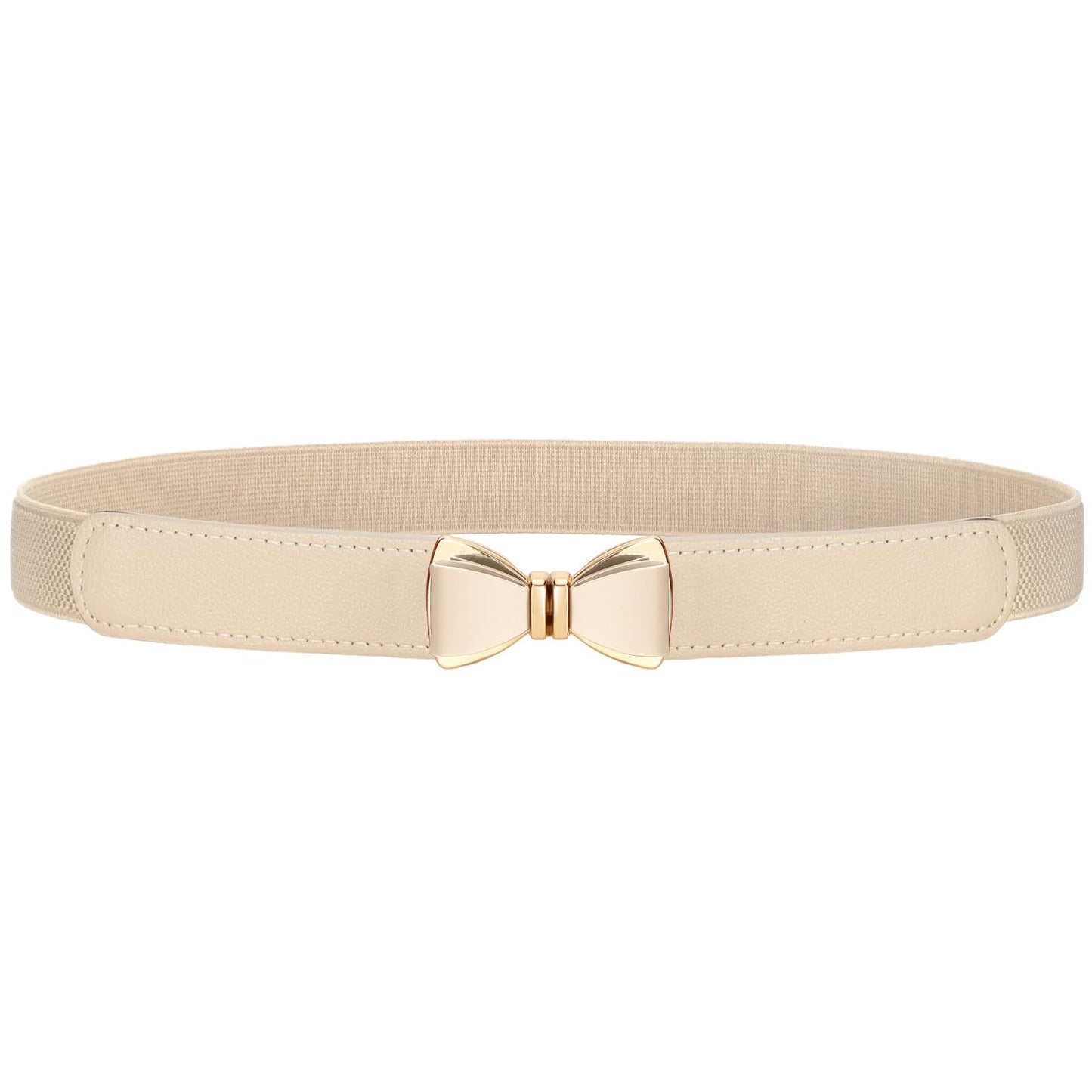 HOTVONMELLI Womens Skinny Elastic Belt Stretchy Bow Belt for Women Dresses Thin Waist Ladies Belts