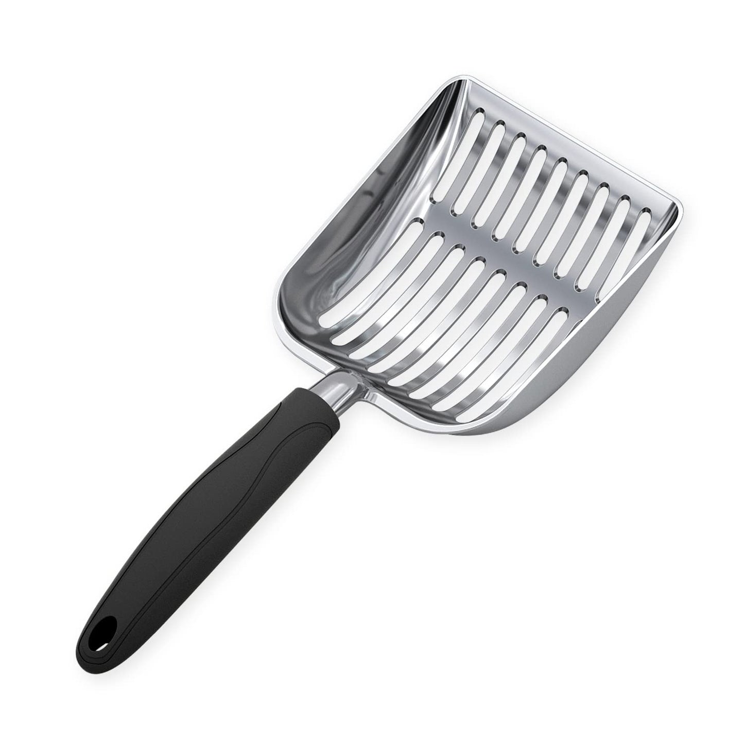 HOTWePet Cat Litter Scoop, Aluminum Alloy Sifter, Kitty Metal Scooper, Deep Shovel, Long Handle, Poop Sifting, Kitten Pooper Lifter, Durable, Heavy Duty, for Litter Box