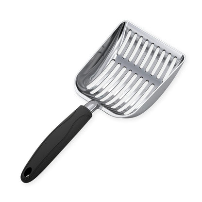 HOTWePet Cat Litter Scoop, Aluminum Alloy Sifter, Kitty Metal Scooper, Deep Shovel, Long Handle, Poop Sifting, Kitten Pooper Lifter, Durable, Heavy Duty, for Litter Box
