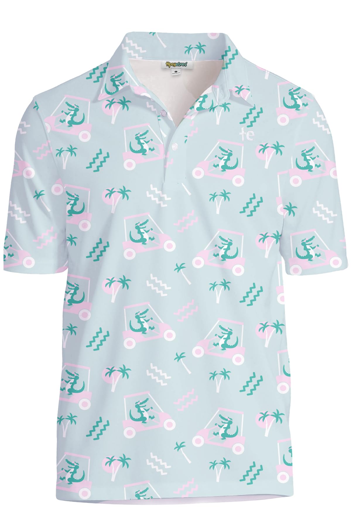HOTTipsy Elves Men’s Golf Polo Shirt - Moisture Wicking, Stretch Fabric, Athletic Fit - Performance Polo