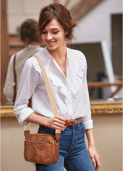 HOTBOSTANTEN Crossbody Bags for Women ＆ Credit Card Holder Wallet RFID Blocking Leather Small Wallet for Women