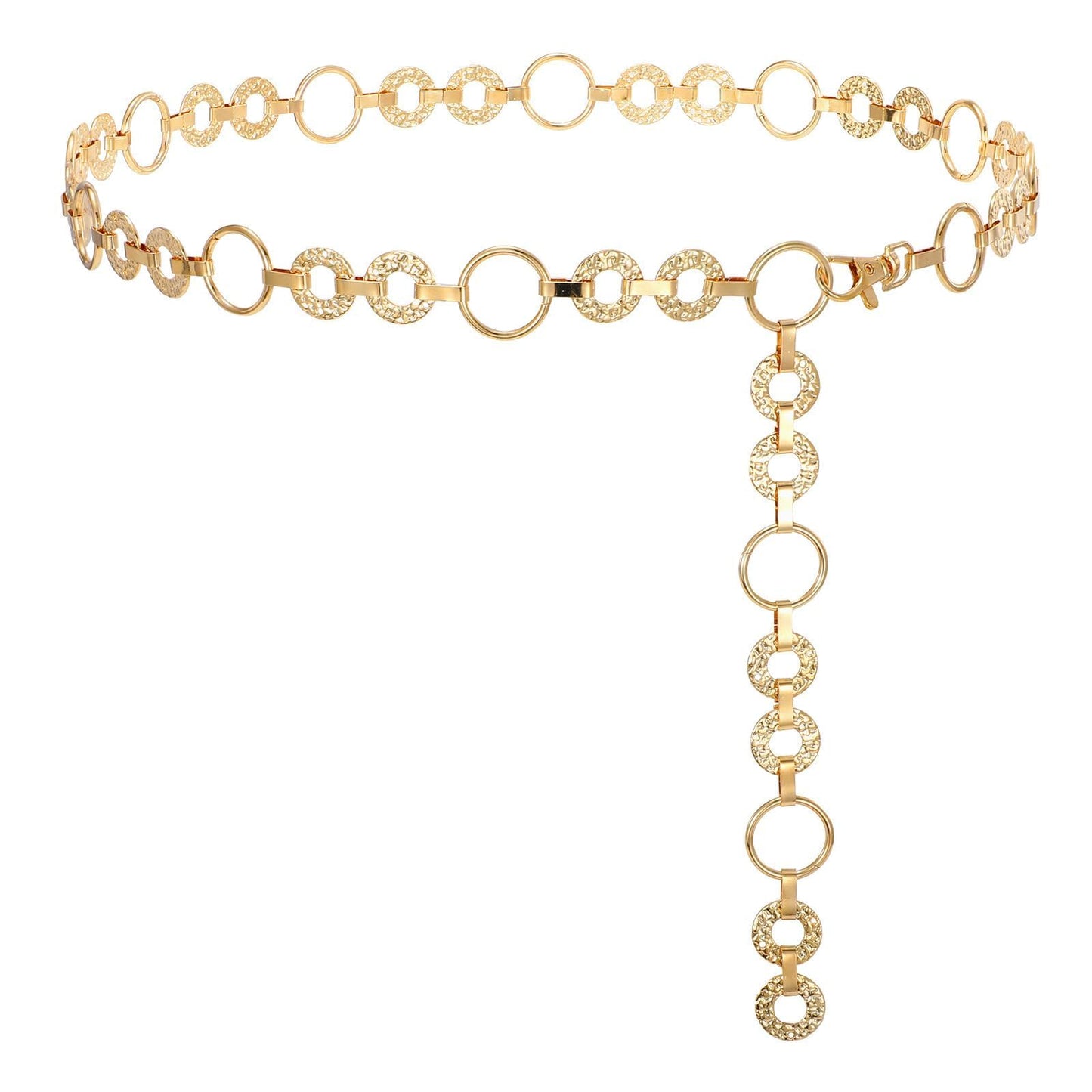 HOTWHIPPY Metal Waist Chain Belt Women Adjustable Body Link Belts Ladies Fashion Chain for Jeans Dress