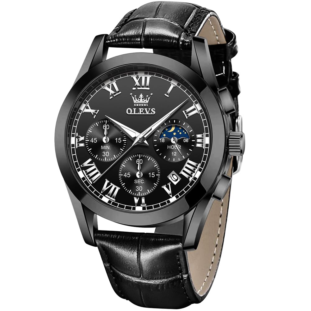 HOTOLEVS Mens Watches Stylish Chronograph Waterproof Luminous Silicon Strap Multifunction Watches for Men Business Men Wrist Watch