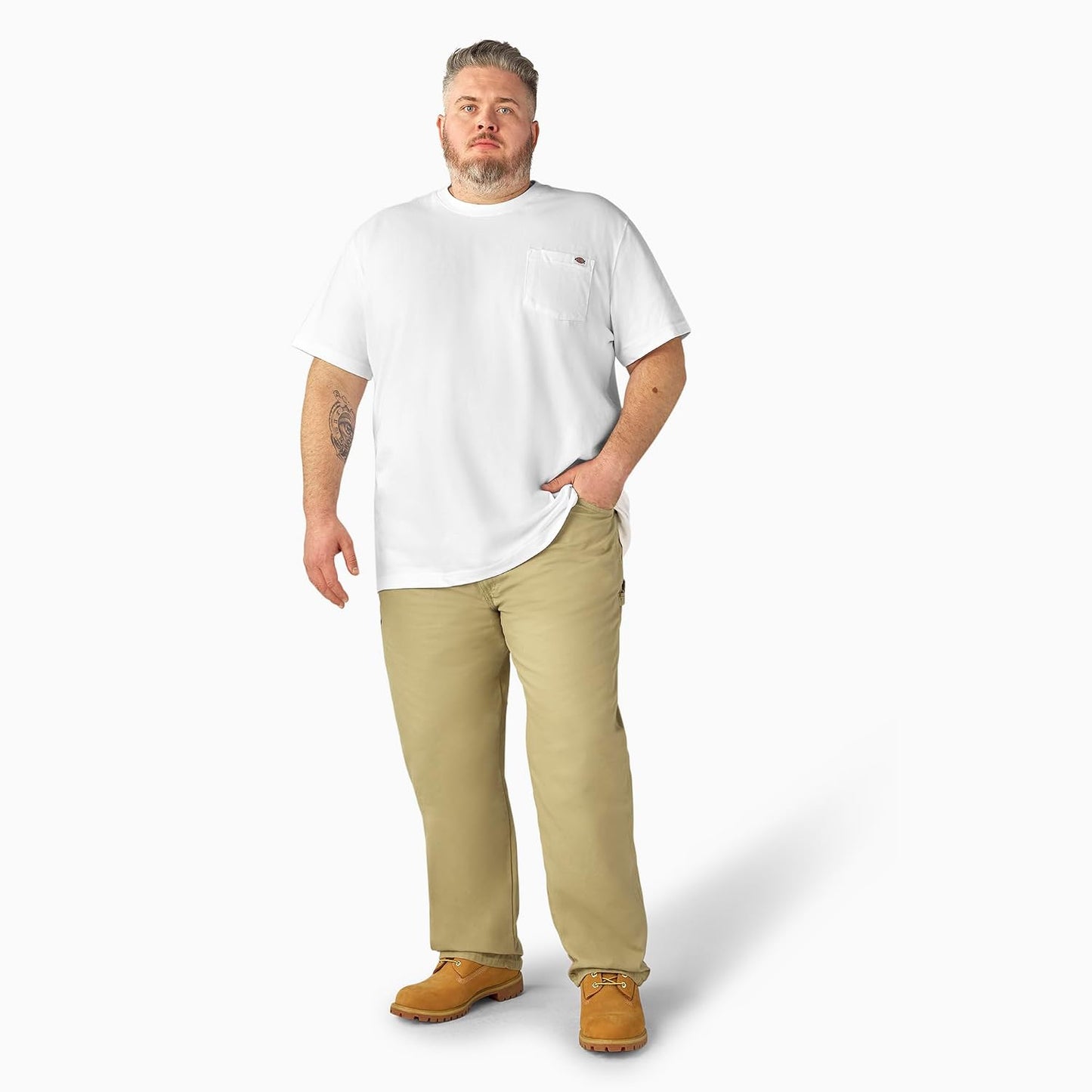HOTDickies Men's Heavyweight Heathered Short Sleeve Pocket T-Shirt