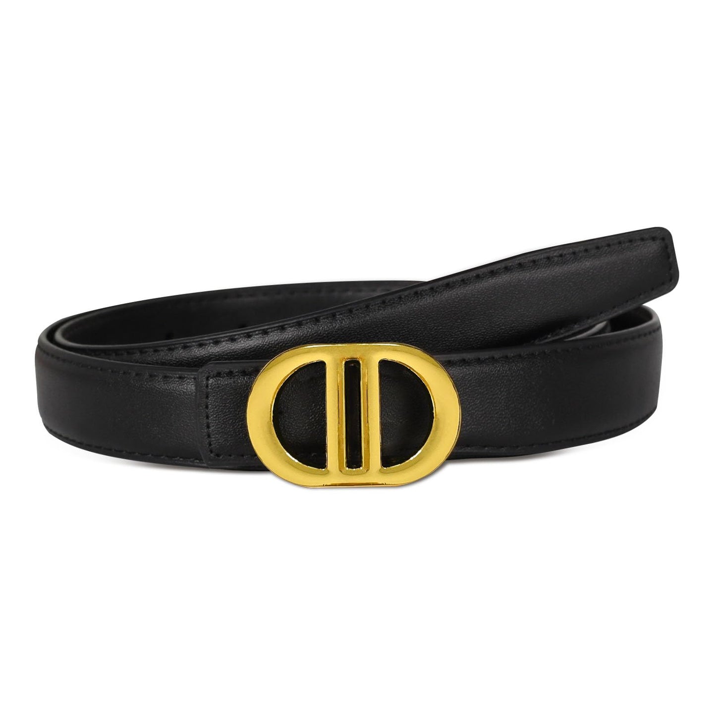 HOTRelang Women's Belts with Gold Buckle, Fashion Waist Band, Elegant Ladies' Belt, Gift for Women