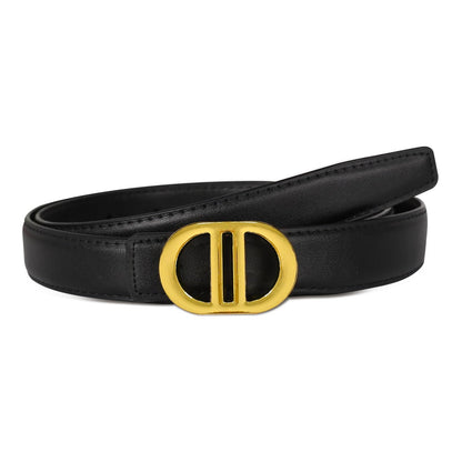 HOTRelang Women's Belts with Gold Buckle, Fashion Waist Band, Elegant Ladies' Belt, Gift for Women