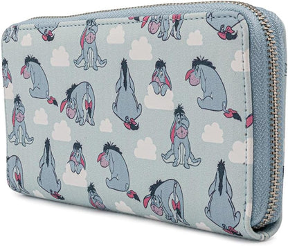 HOTLoungefly Disney Winnie the Pooh Eeyore Zip Around Faux Leather Wallet, Multi