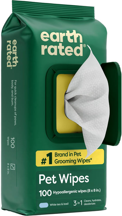 HOTearth rated Vet-Developed Dog Eye Wipes, Hypoallergenic Pet Wipes for Dogs & Cats to Remove Dirt & Discharge, Fragrance Free, 70 Count