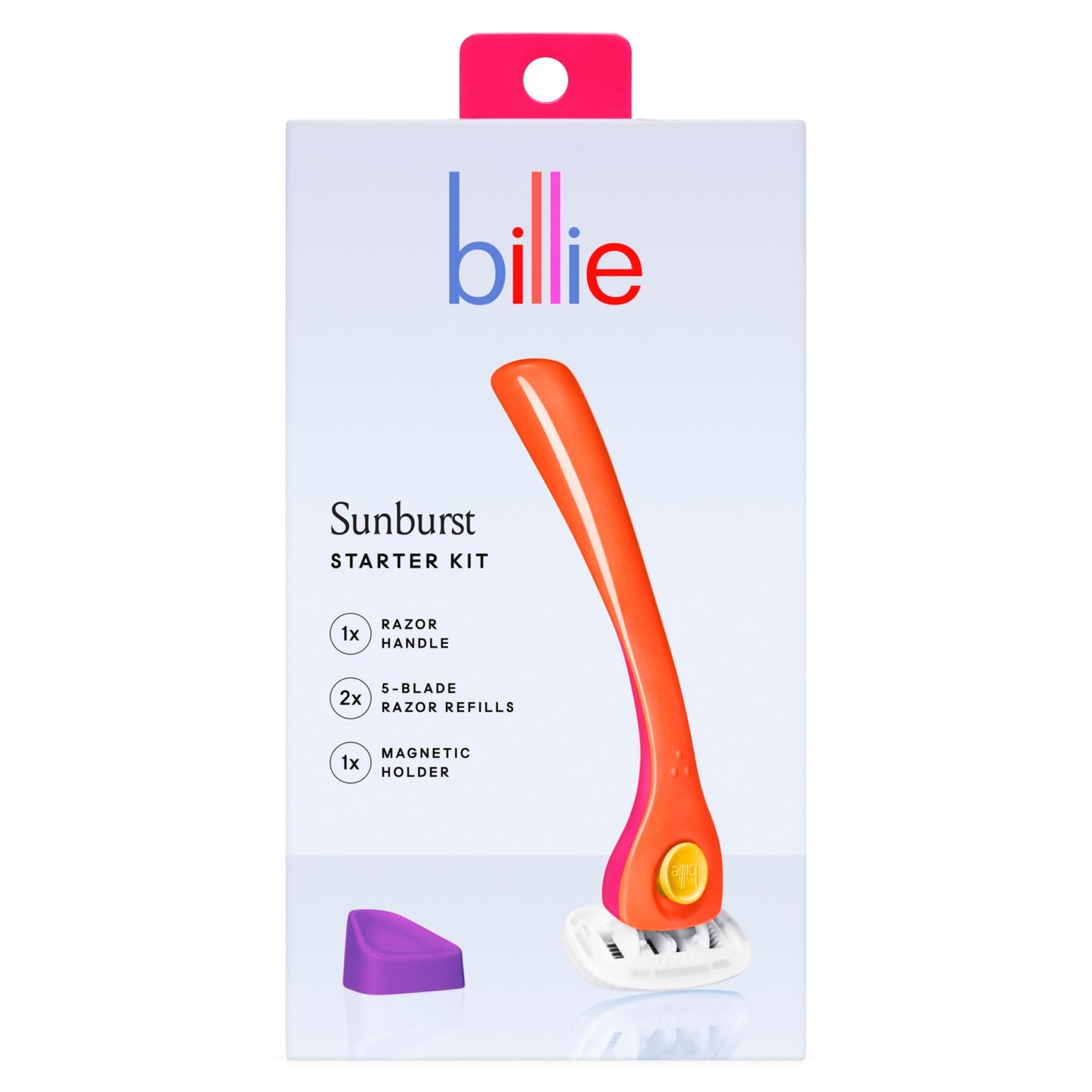 HOTBillie Razors for Women Shave Kit – Women’s Razor + 2 x 5-Blade Razor Refills + Magnetic Holder – Sunburst