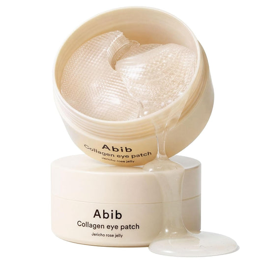 HOTAbib Vegan Collagen Eye Patches for Wrinkles & Fine Line with Jericho Rose Jelly & Peptides, 60 Count, Korean Skin Care