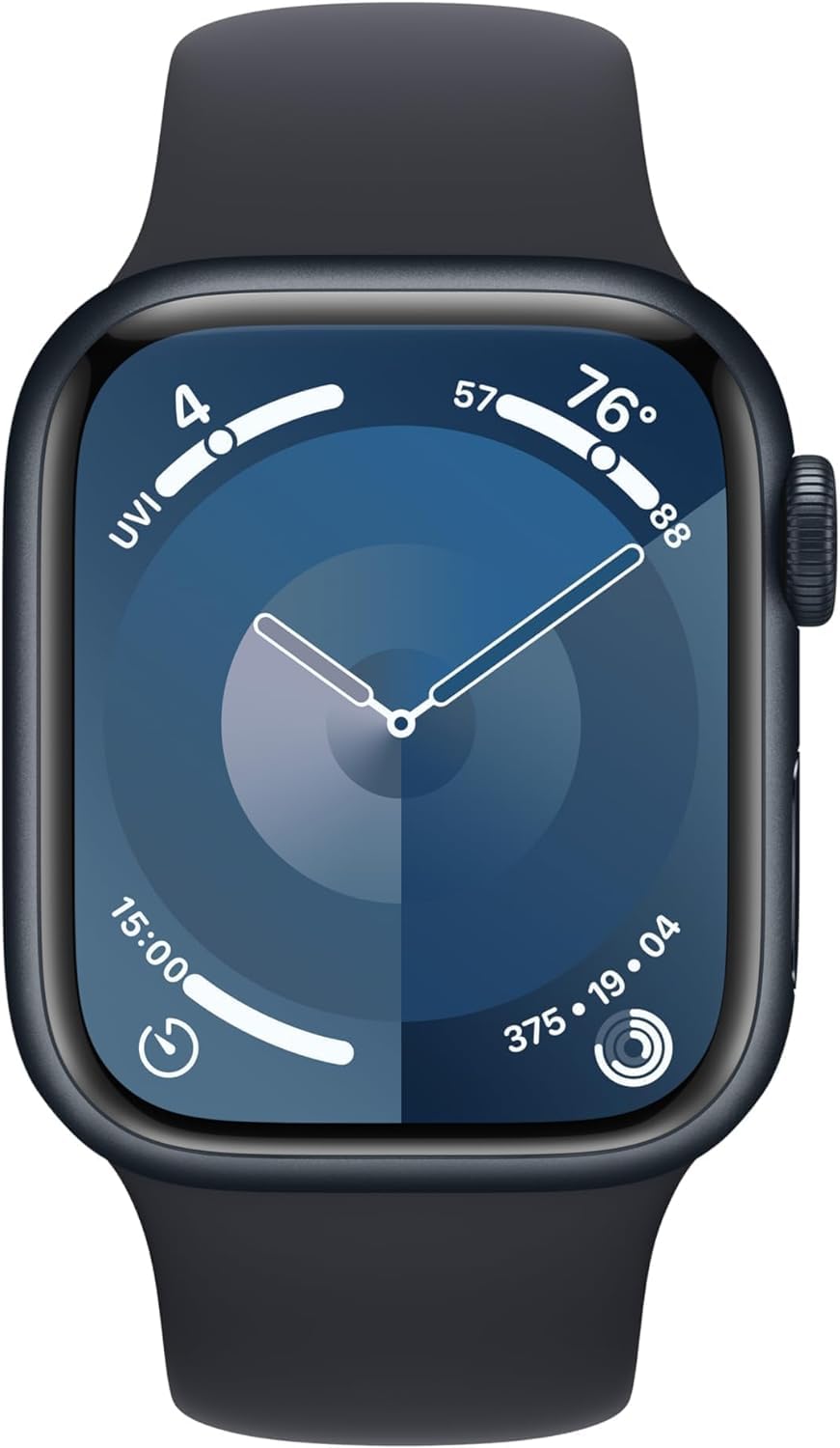 HOTApple Watch Series 9 [GPS, 45mm] - Midnight Aluminum Case with Midnight Sport Band, M/L (Renewed Premium)