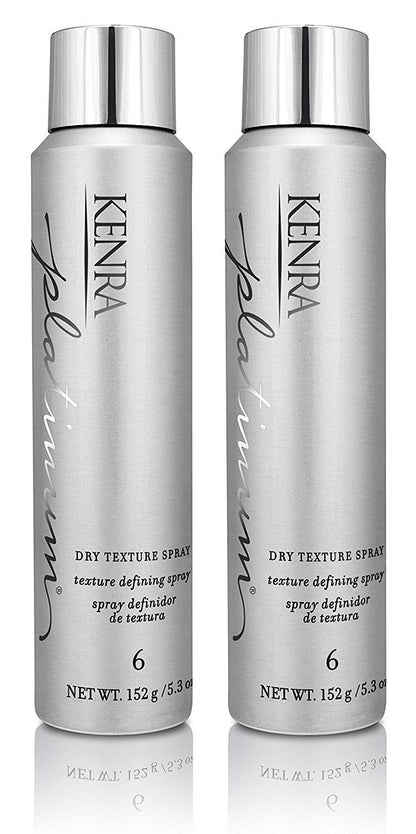 HOTKenra Platinum Dry Texture Spray 6 | Texture Defining Styler | Increases Texture & Fullness | Absorbs Oils & Impurities | Ultra-Lightweight, Non-Drying Formulation | All Hair Types