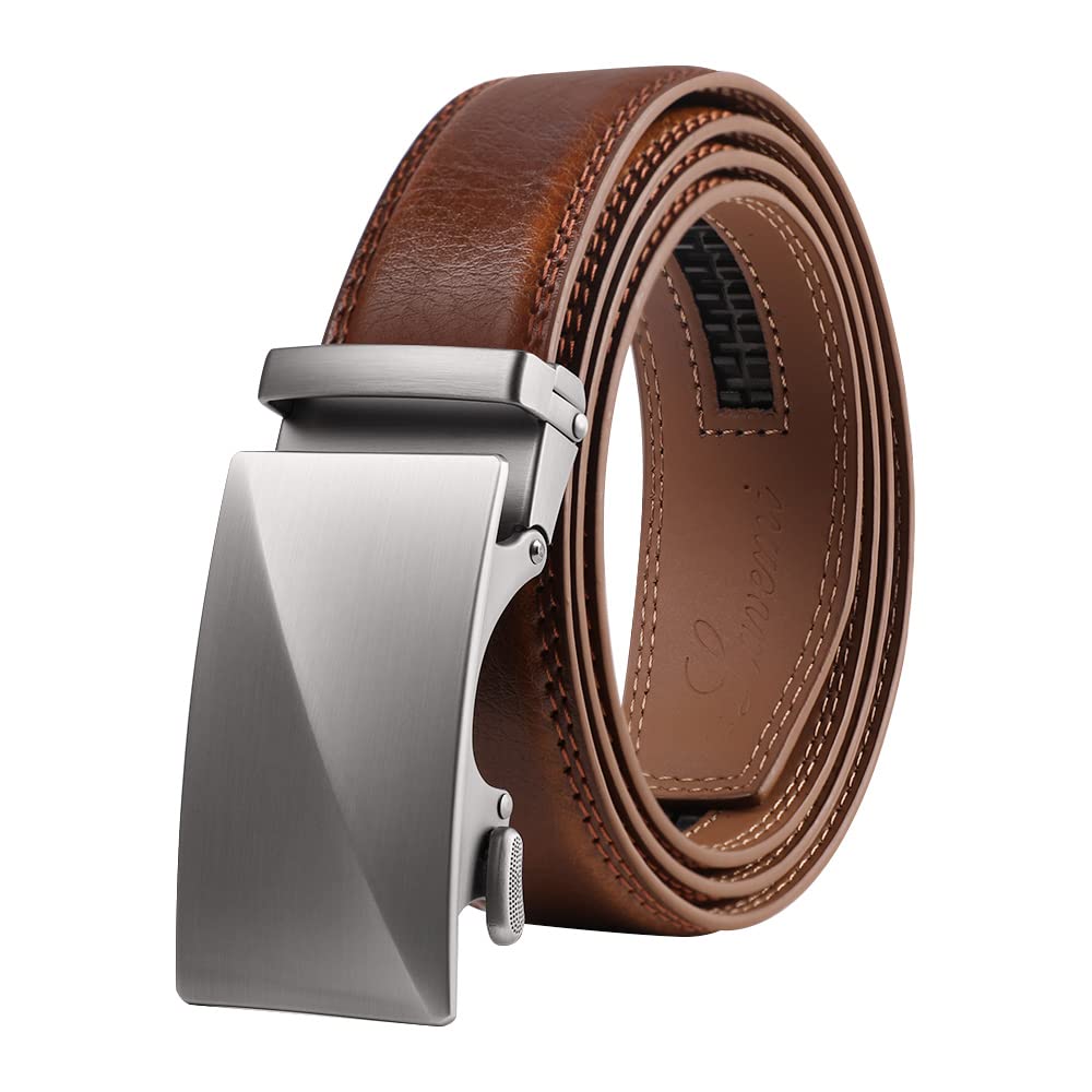 HOTLavemi Men's Real Leather Ratchet Dress Casual Belt, Cut to Exact Fit,Elegant Gift Box