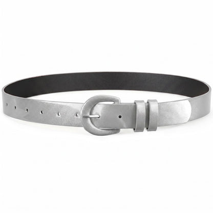 HOTJASGOOD Women Patent Leather Belt for Jeans Pants Vintage 50s Women Belt for Dress