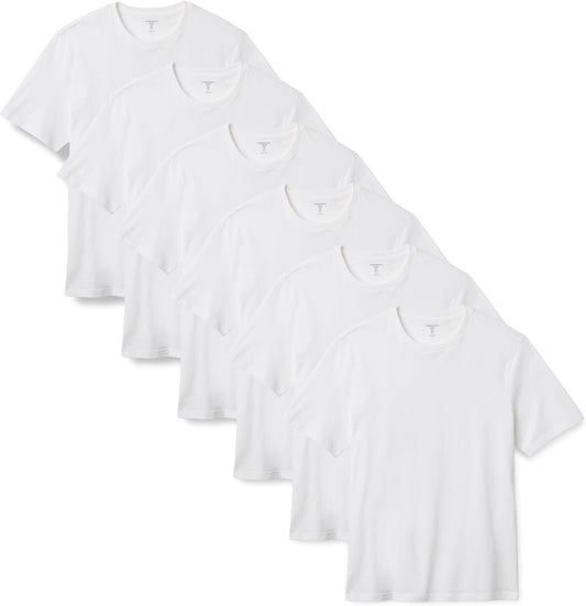 HOTAmazon Essentials Men's Regular-Fit Short-Sleeve T-Shirt, Pack of 6