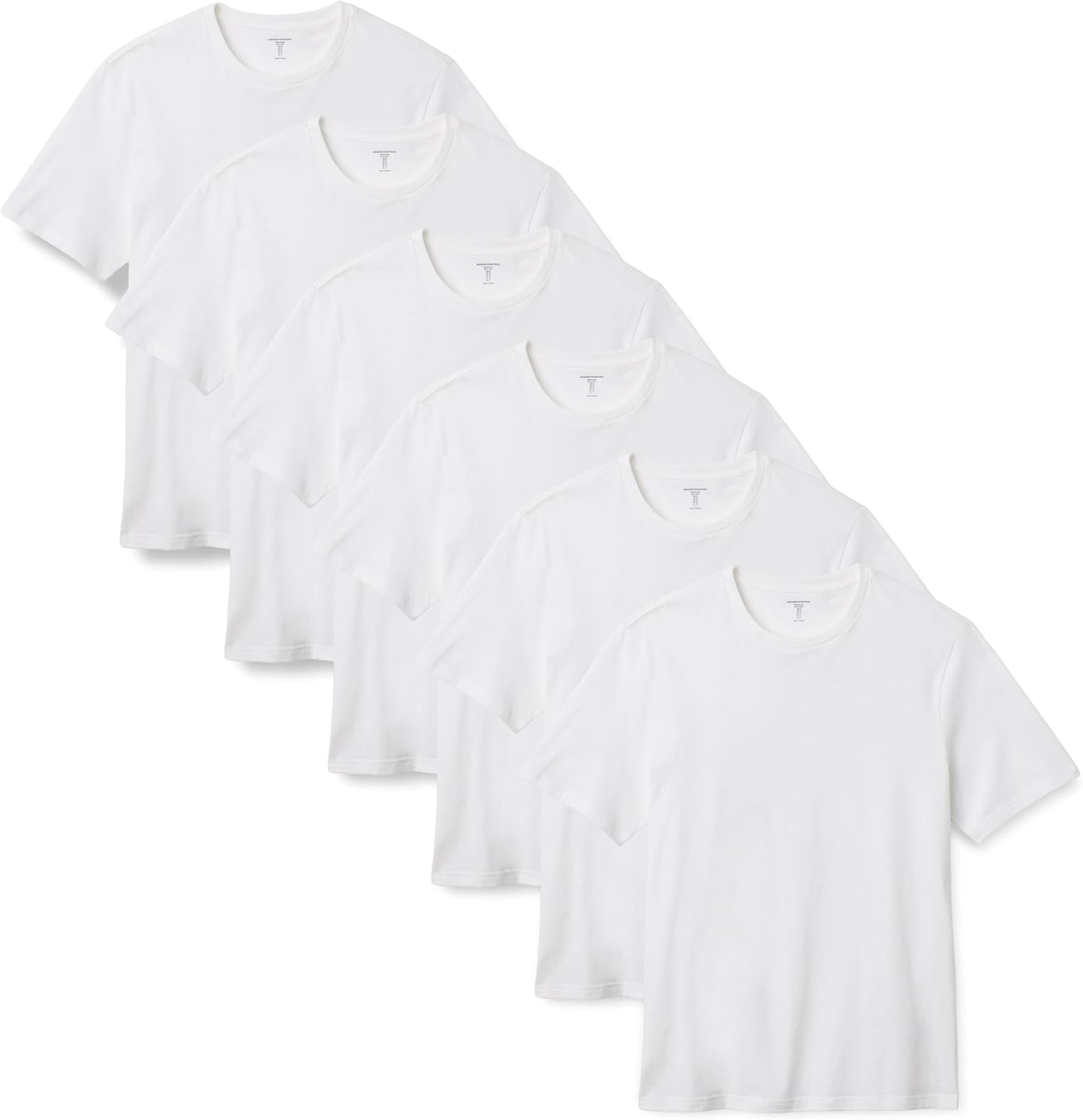 HOTAmazon Essentials Men's Regular-Fit Short-Sleeve T-Shirt, Pack of 6