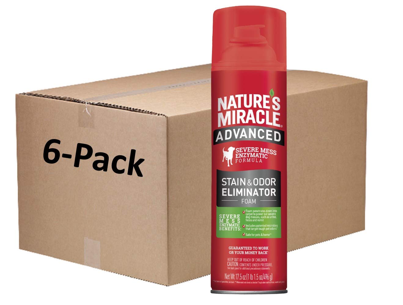 HOTNature’s Miracle Advanced Stain and Odor Eliminator Dog Spray, Fresh Scent, Severe Mess Enzymatic Formula For Tough Pet Messes, 32 oz