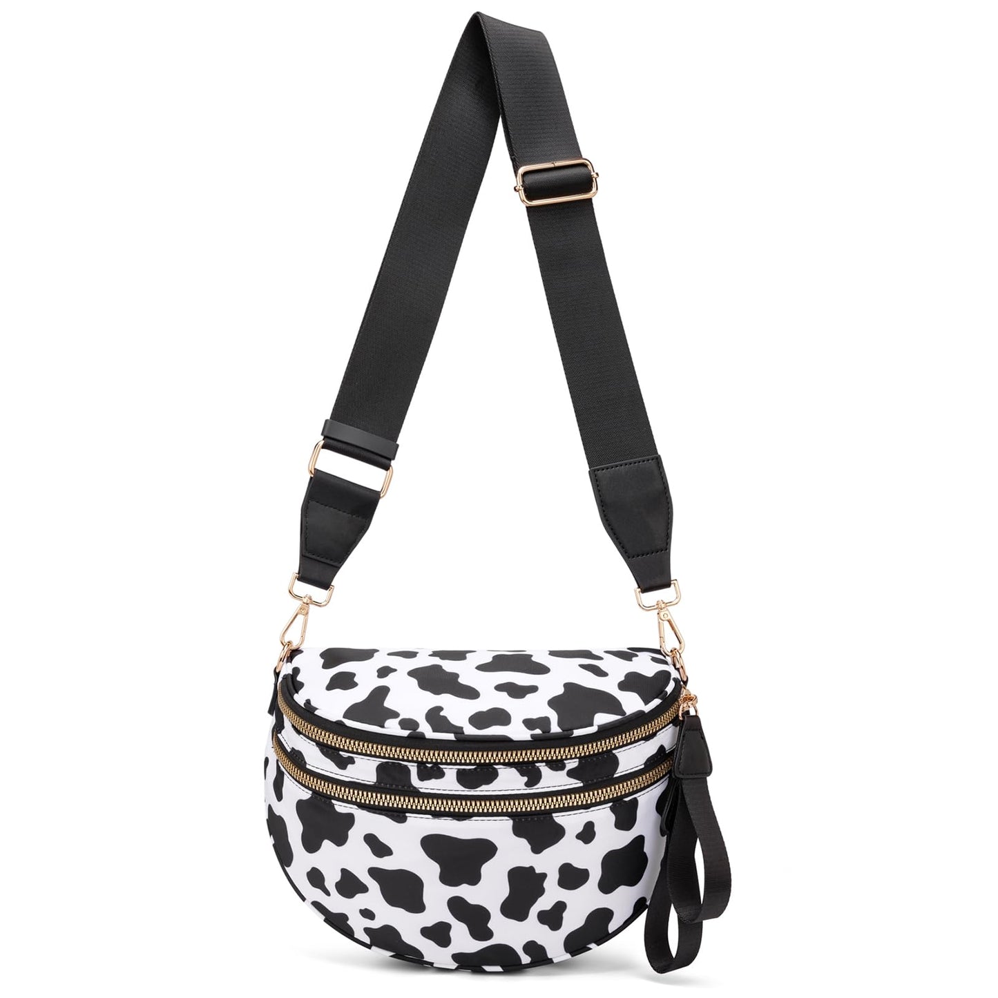 HOTPure Colour Crossbody Bum Bags for Women Spacious Checkered Cross body Bag Nylon Trendy Fanny Pack for Travel