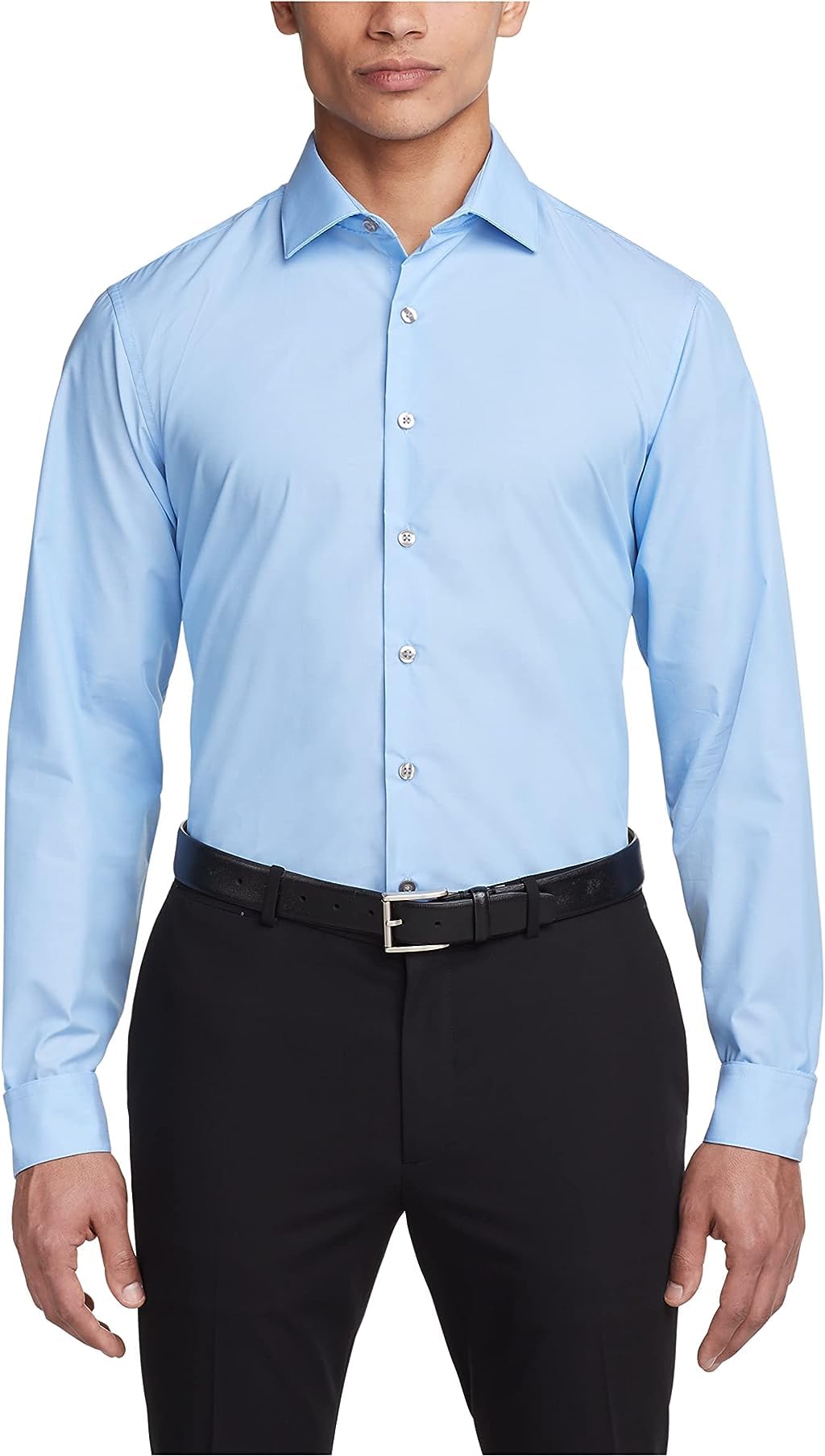 HOTKenneth Cole Unlisted Men's Slim Fit Solid Dress Shirt - Amazon Exclusive