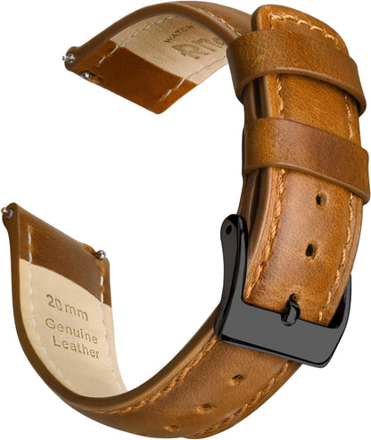 HOTRitche Christmas Gift Quick Release Leather Watch Bands Genuine Watch Straps for Men Women Top Grain Leather Watch Strap, White Elephant Gifts, Stocking Stuffers for Men, Father's Day gifts