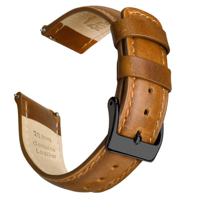 HOTRitche Christmas Gift Quick Release Leather Watch Bands Genuine Watch Straps for Men Women Top Grain Leather Watch Strap, White Elephant Gifts, Stocking Stuffers for Men, Father's Day gifts