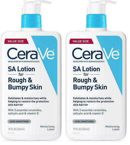 HOTCeraVe SA Lotion for Rough & Bumpy Skin, Vitamin D, Hyaluronic Acid, Lactic Acid & Salicylic Acid Lotion, Fragrance Free & Allergy Tested, 8 Ounce