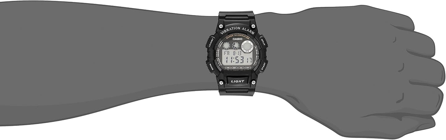 HOTCasio W735H Series | Men’s Digital Watch | 1/100 SEC Stopwatch | Countdown Timer | Super Illuminator LED Light | 100 M Water Resistance | Daily Alarm | Auto Calendar | Dual Time | 10 Yr Battery