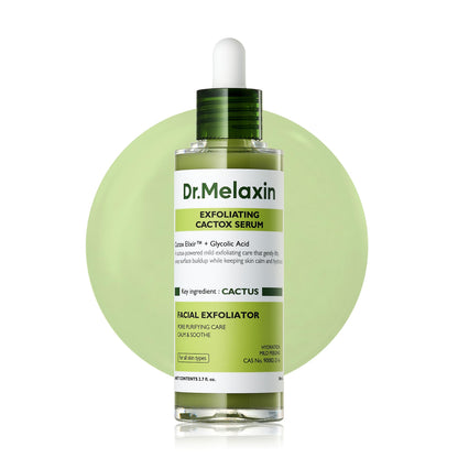 HOTDr.Melaxin Peel Shot Black Rice Exfoliating Ampoule, Face Exfoliator with AHA BHA Niacinamide Rice Bran Water, Blackhead Remover, Pore Minimizer, Brightening Glass Skin Serum, Korean Skin Care, 2.7 oz