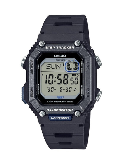 HOTWS-B1000 Series | Men's Digital Watch | (Black) | 100M WR | Step Tracker | LED Illuminator | 100 SEC Chronograph | Daily Alarm | 2-Year Battery