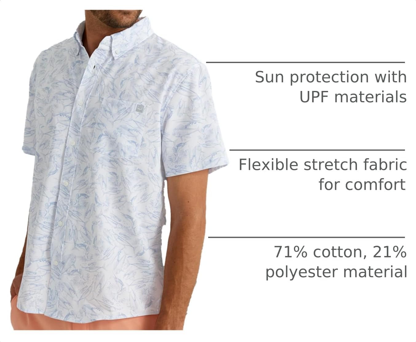 HOTHUK Mens Kona Short Sleeve Shirt | Performance Button Down