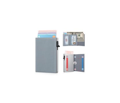 HOTSmall Wallet Women RFID Blocking Slim Card Wallet - Compact Credit Card Holder for 9-12 Cards with Cash Slot & Clear ID Window, Birthday Gifts for Women