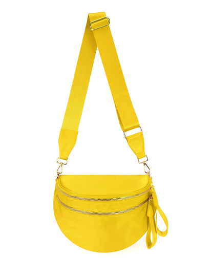 HOTFEIBOON Spacious Nylon Crossbody Bag Bum Bag Handbags Wallets Purses Trendy Shoulder Bag for Women