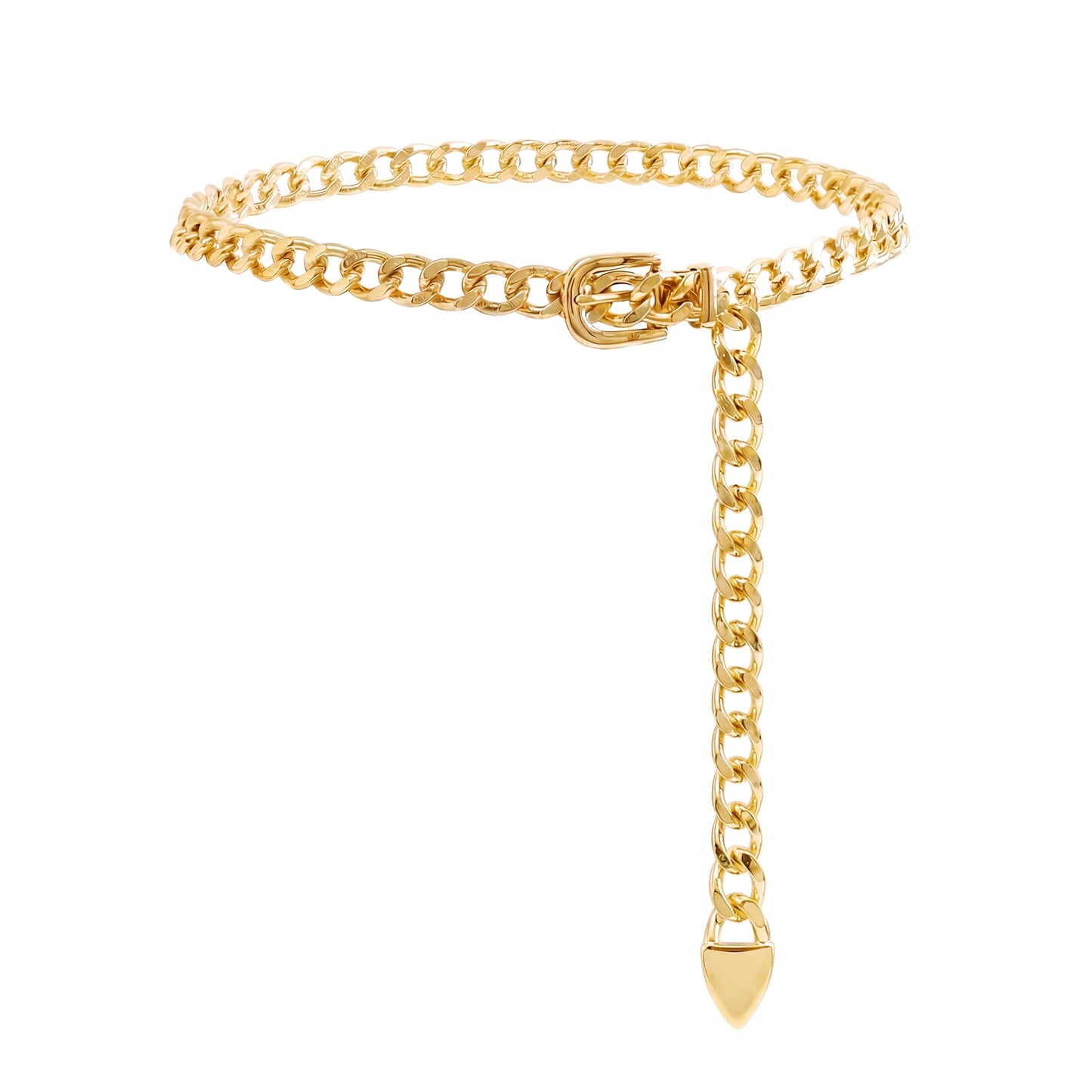 HOTRINHOO Metal Waist Chain Belt for Women Cowgirl Chain Concho Belts for Dresses Jeans Country Concert Outfit
