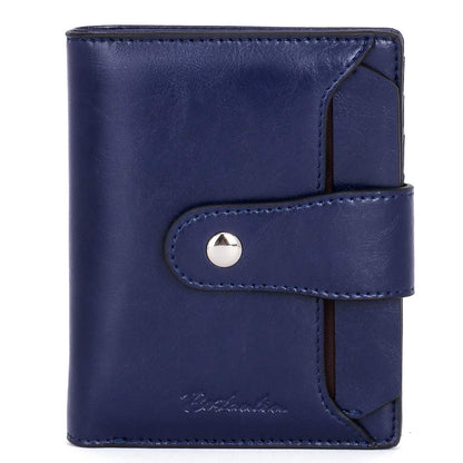 HOTBOSTANTEN Women Leather Wallet RFID Blocking Bifold Zipper Pocket Wallet Card Case Purse with ID Window
