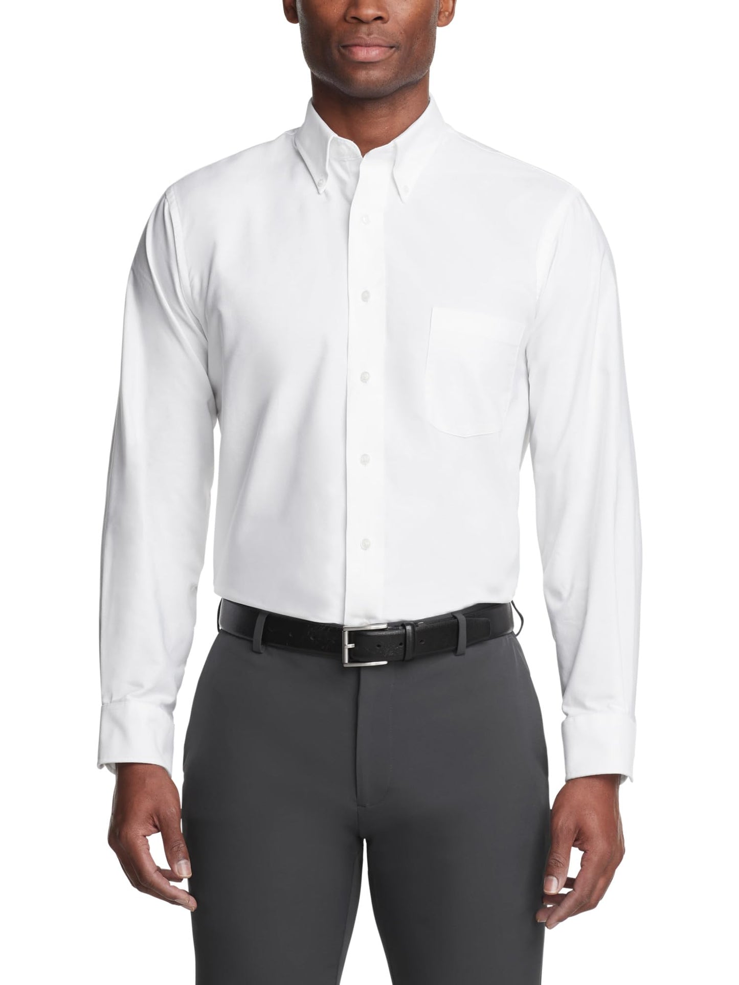 HOTVan Heusen Men's Regular Fit Oxford Solid Buttondown Collar Dress Shirt
