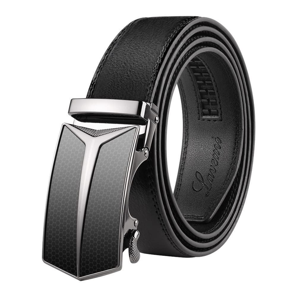 HOTLavemi Men's Real Leather Ratchet Dress Casual Belt, Cut to Exact Fit,Elegant Gift Box