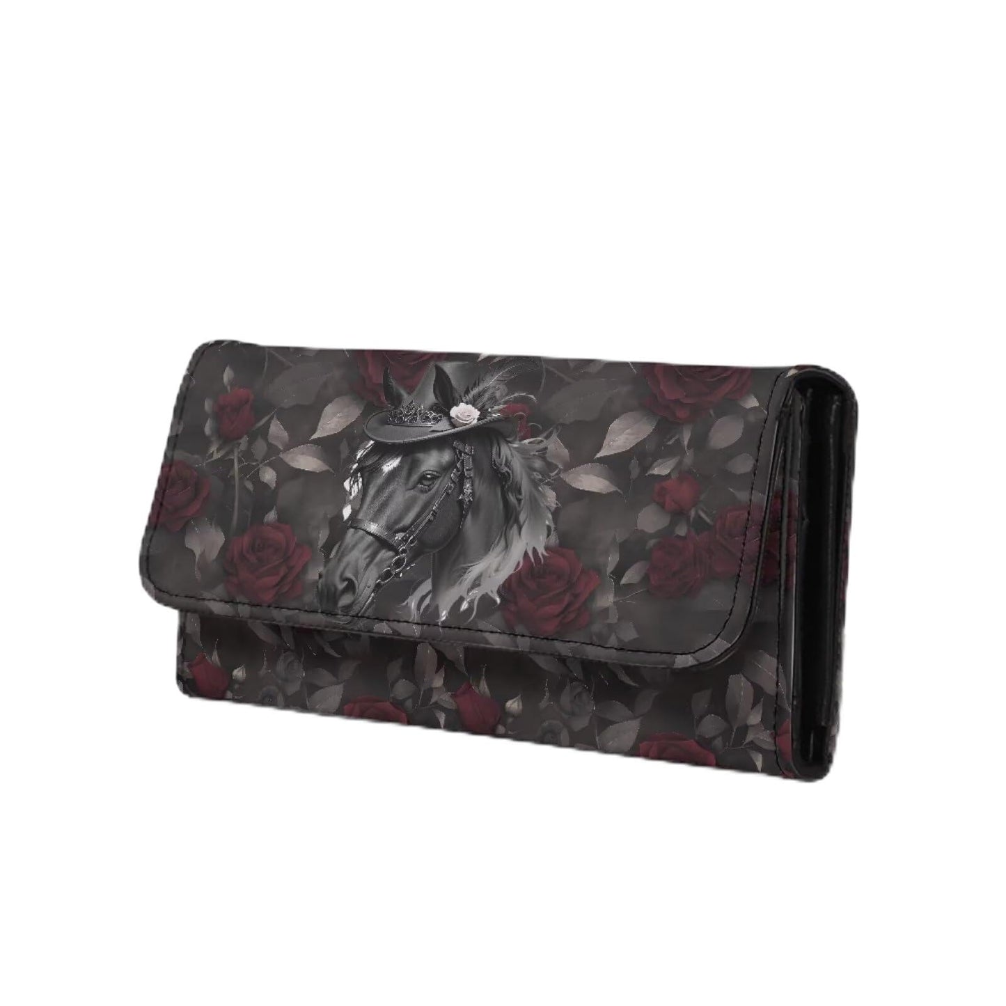 HOTNovelty Jeans Print Womens Wallets Leather Clutch, Vintage Denim Block Patch Design Long Wallet for Women Blue Credit Card Holder with Coin Purse ID Window