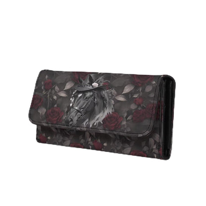 HOTNovelty Jeans Print Womens Wallets Leather Clutch, Vintage Denim Block Patch Design Long Wallet for Women Blue Credit Card Holder with Coin Purse ID Window