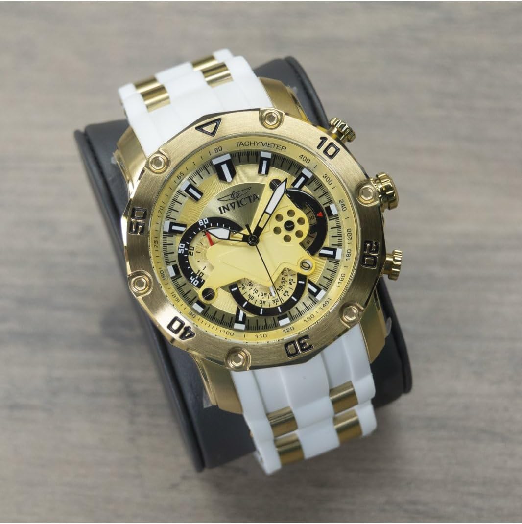HOTInvicta Men Pro Diver Scuba Quartz Watch, White, 23422