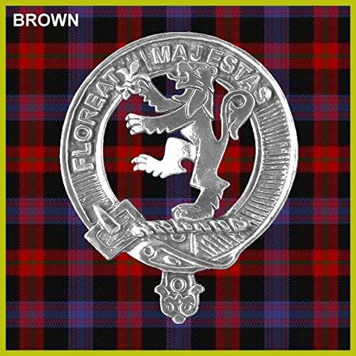 HOTBrown Scottish Clan Crest Badge Sporran